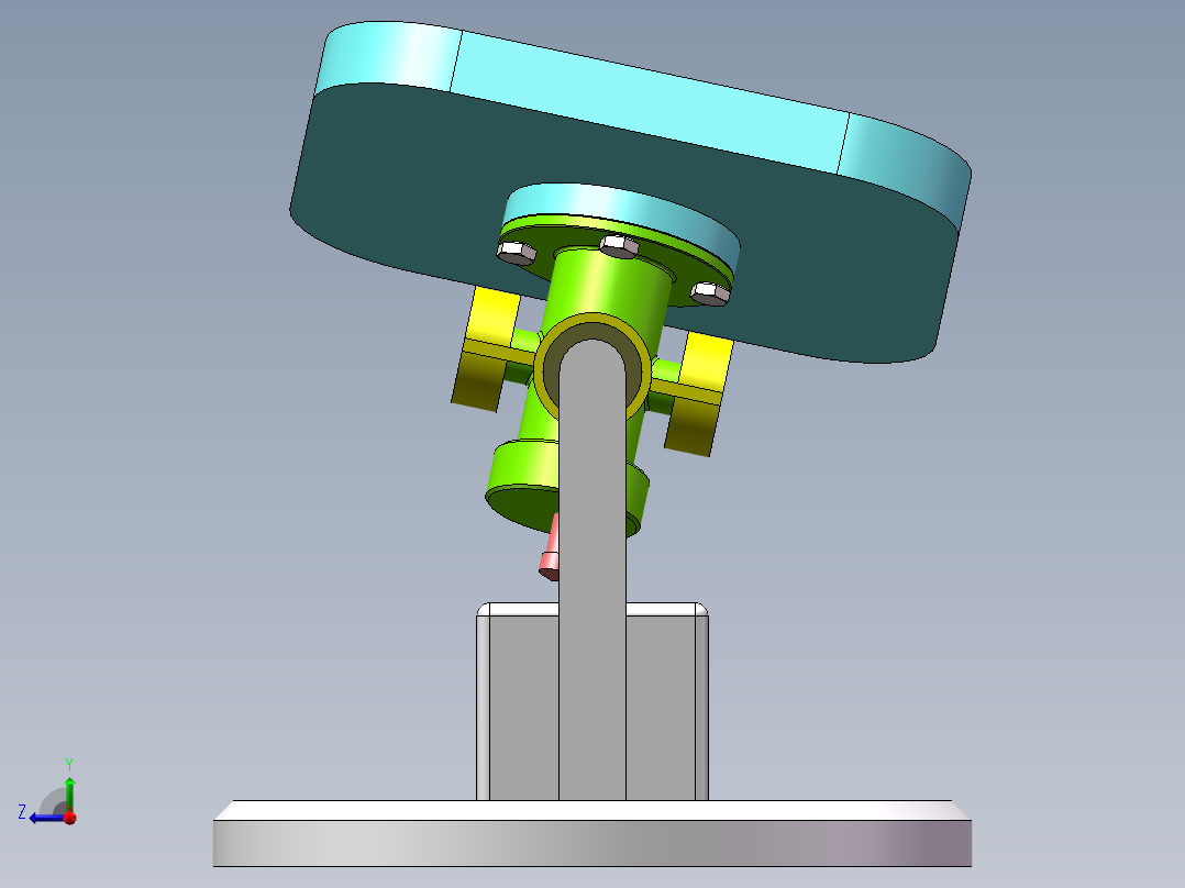 摇摆筛分盘右视图