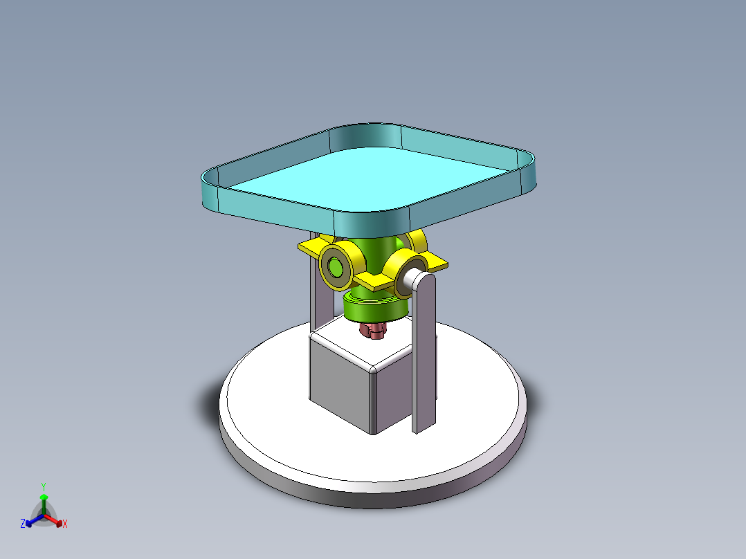 摇摆筛分盘正等轴测图