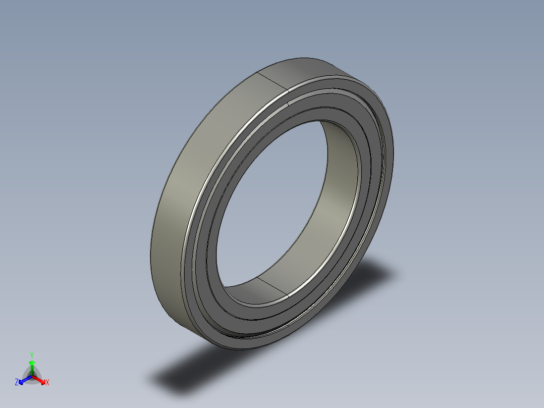SKF带屏蔽的单列深槽球轴承3D模型