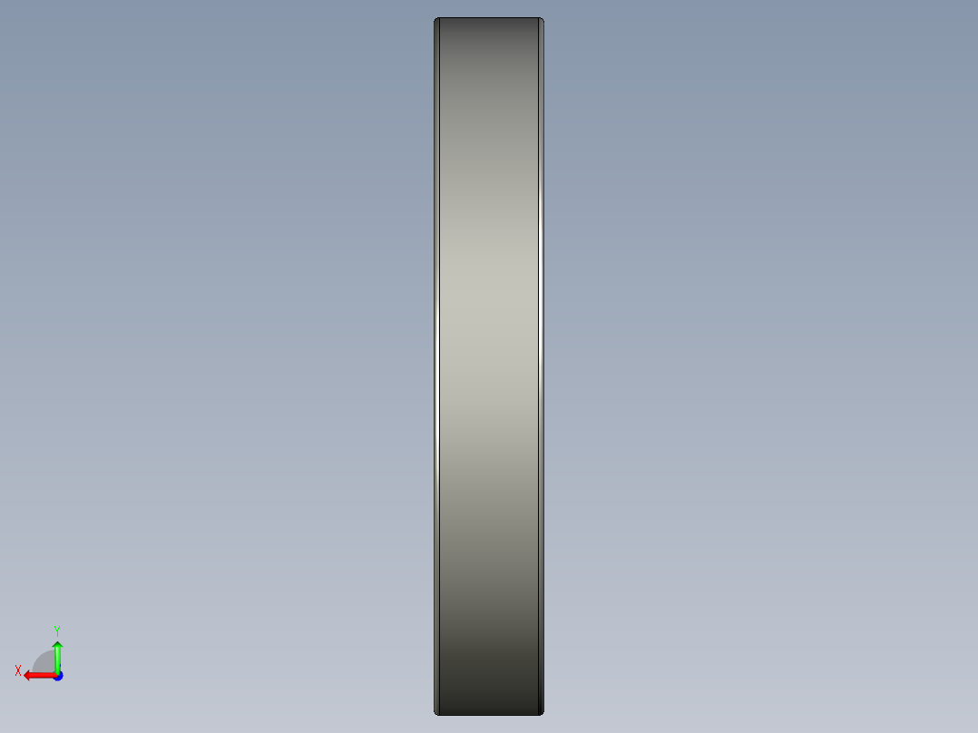 SKF带屏蔽的单列深槽球轴承3D模型后视图