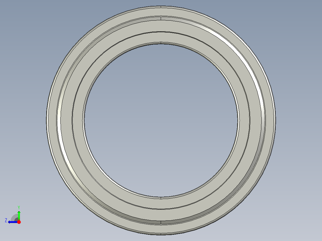 SKF带屏蔽的单列深槽球轴承3D模型右视图