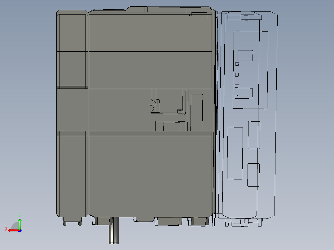 基恩士CV-5001_5501_5701+CV-E500_kc图纸模型后视图
