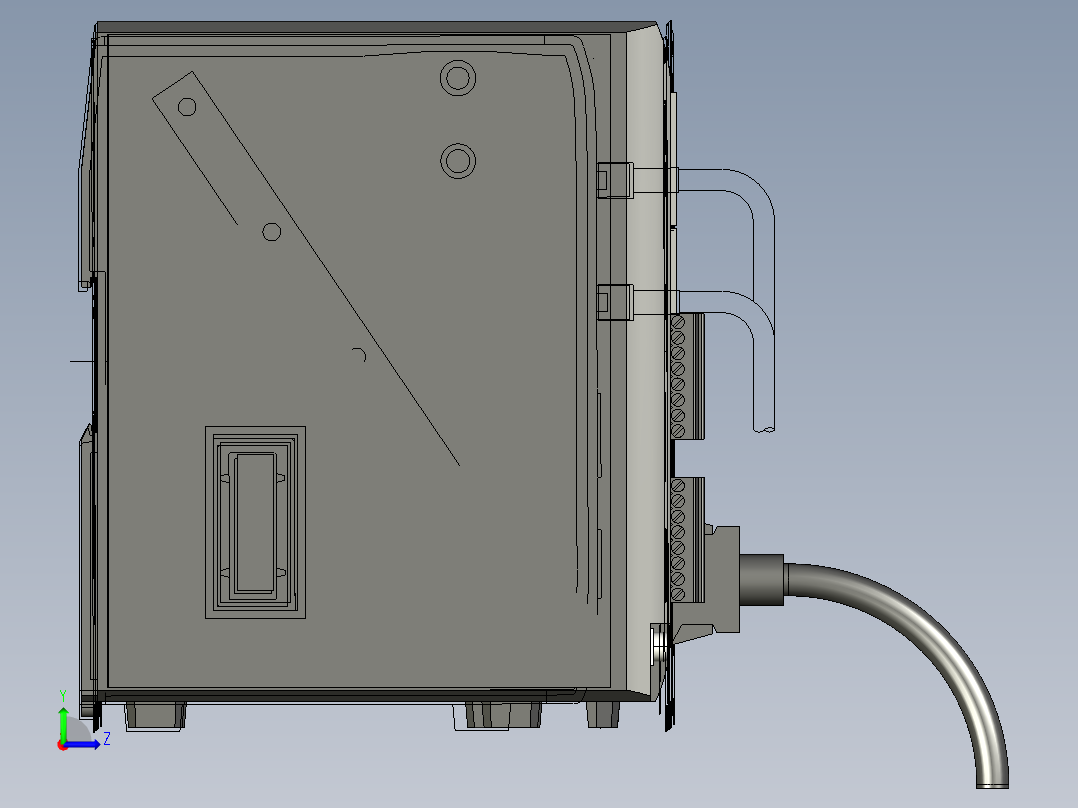 基恩士CV-5001_5501_5701+CV-E500_kc图纸模型左视图