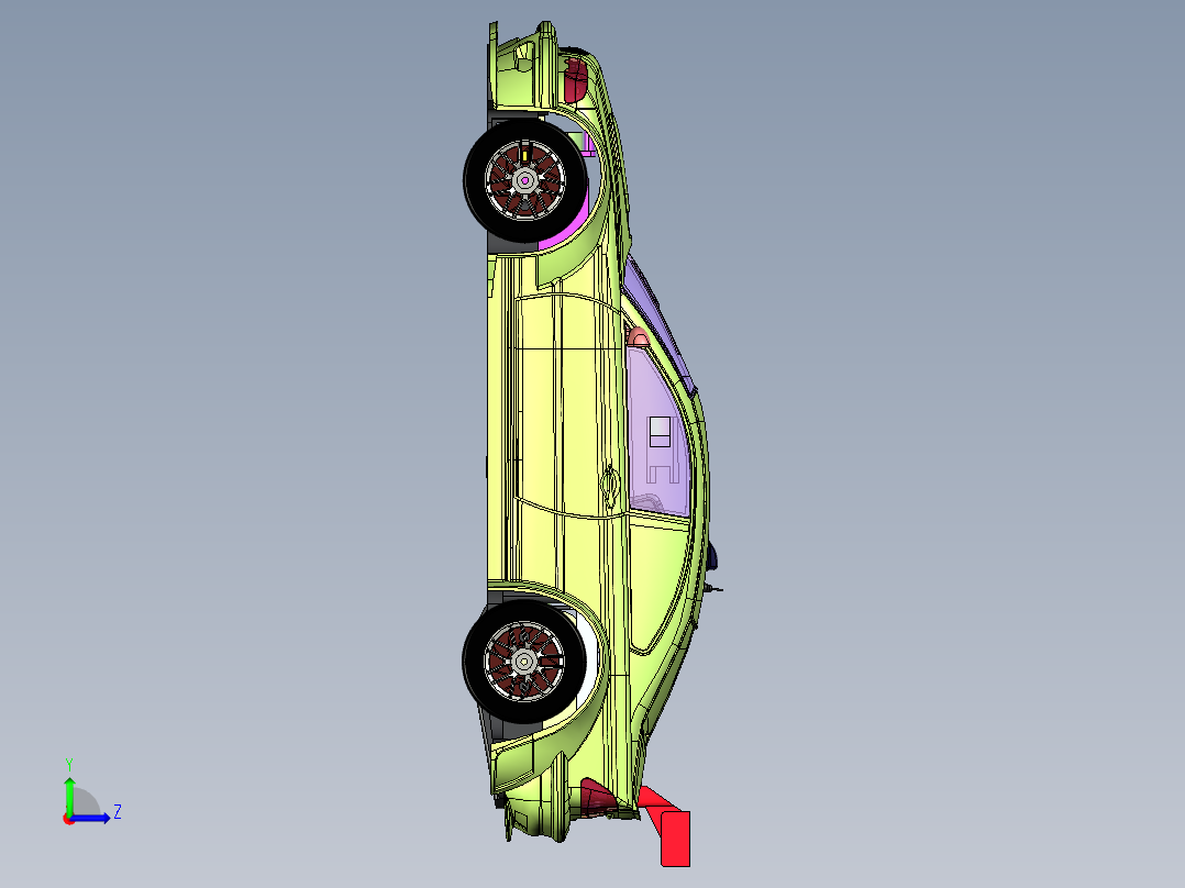 BMW玩具模型(proe) proe 文件 41.2MB左视图