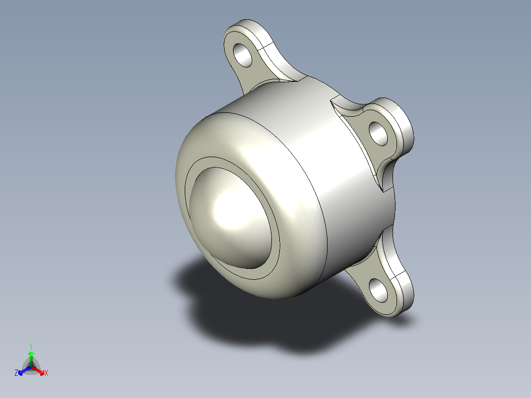 萬向滾珠20-3D多系列多零件图纸模型正等轴测图