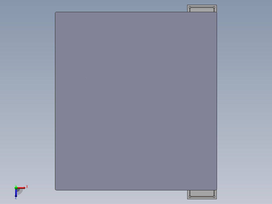 运输链产品的机械手喷涂模拟俯视图