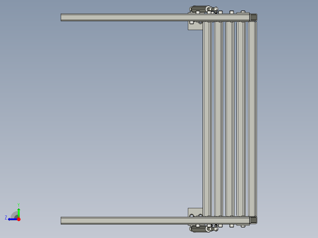 壁挂式折叠桌右视图
