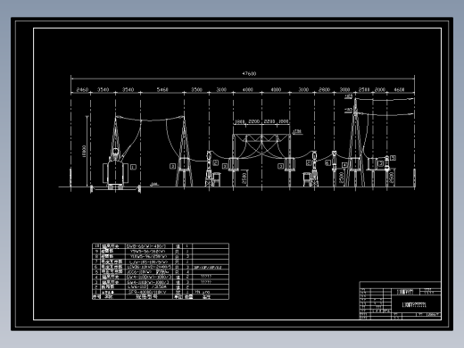 110KV升压站立面布置图1