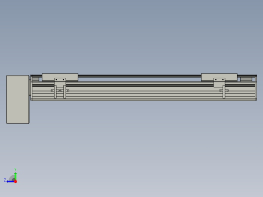直线模组WG-LHB12-S450-RD设计图纸右视缩略图