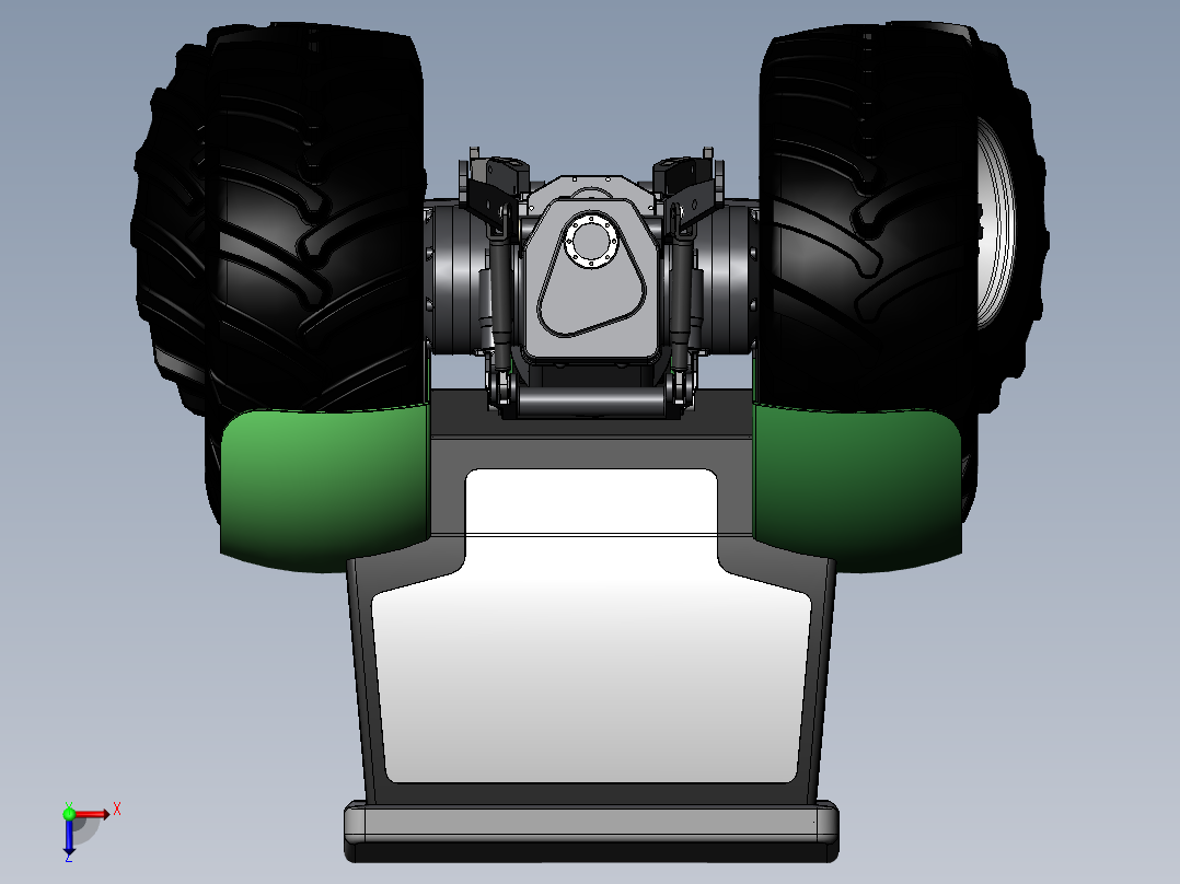 道依茨-法尔拖拉机俯视图