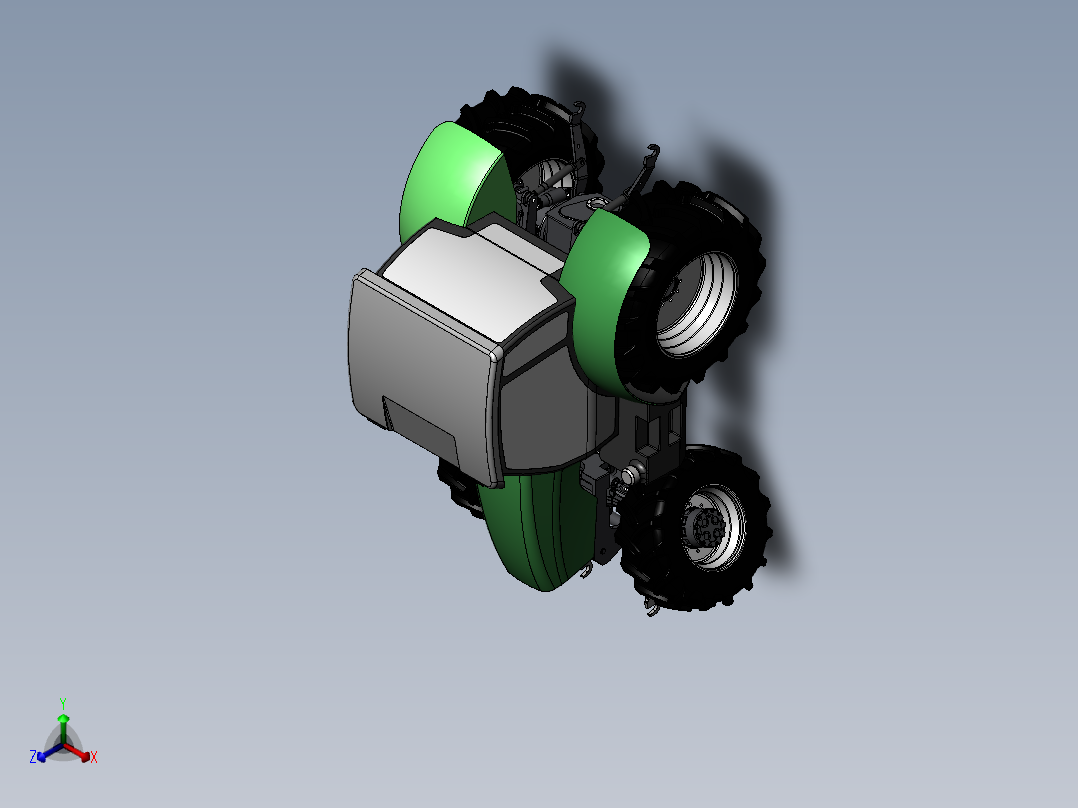 道依茨-法尔拖拉机正等轴测图