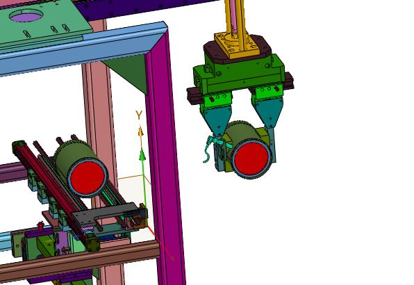 抓取圆柱可以调整的自动抓手