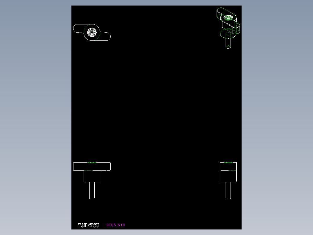 把手1085,1086-2D多系列多零件图纸模型