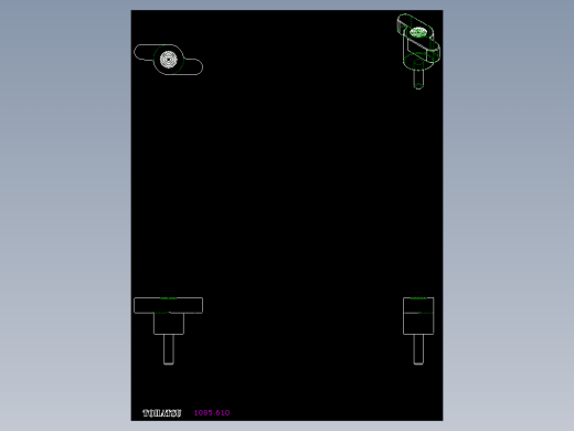 把手1085,1086-2D多系列多零件图纸模型