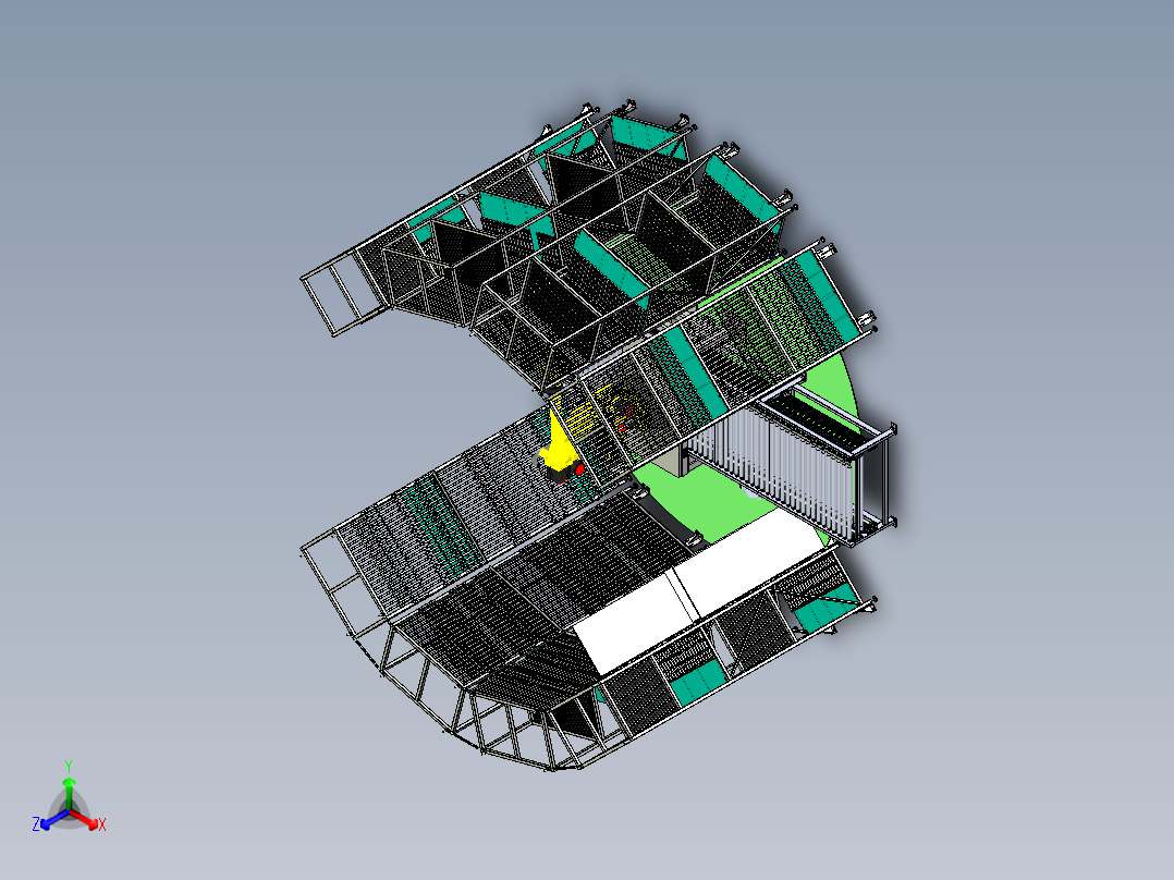 书本架机器人分拣工作站三维模型资料