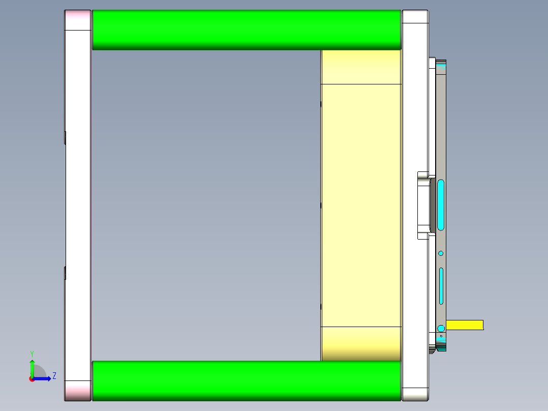 FONE-D-笔记本CNC工装夹具三维模型CNC3-08-07左视图