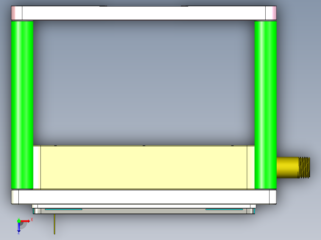 FONE-D-笔记本CNC工装夹具三维模型CNC3-08-07俯视图