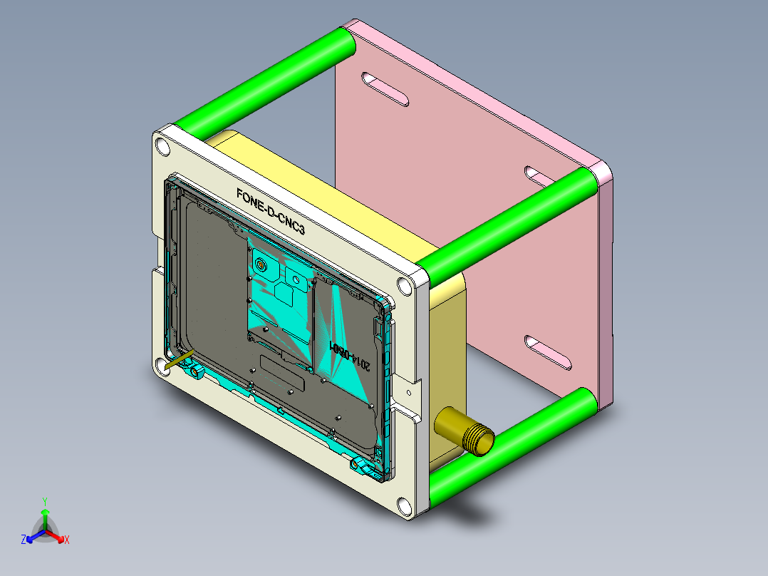 FONE-D-笔记本CNC工装夹具三维模型CNC3-08-07正等轴测图