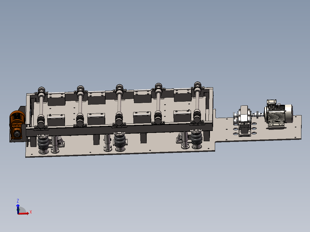 新型气囊升降式振动台（sw16可编辑+工程图）主视图