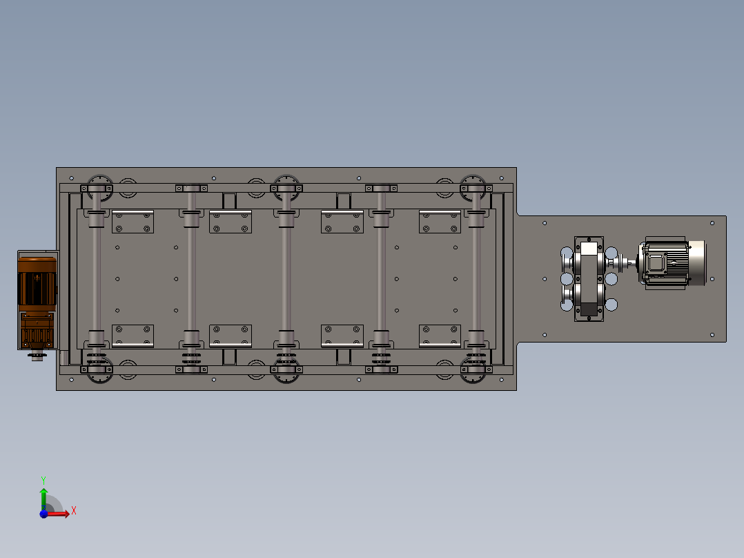新型气囊升降式振动台（sw16可编辑+工程图）前视图