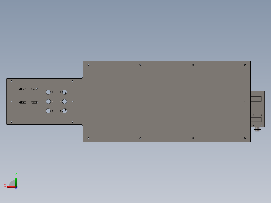 新型气囊升降式振动台（sw16可编辑+工程图）后视图