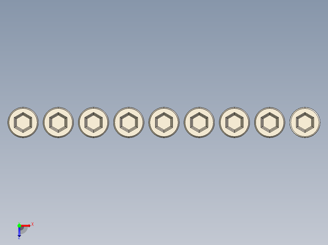 M1.4公制内六角螺钉汇总俯视图