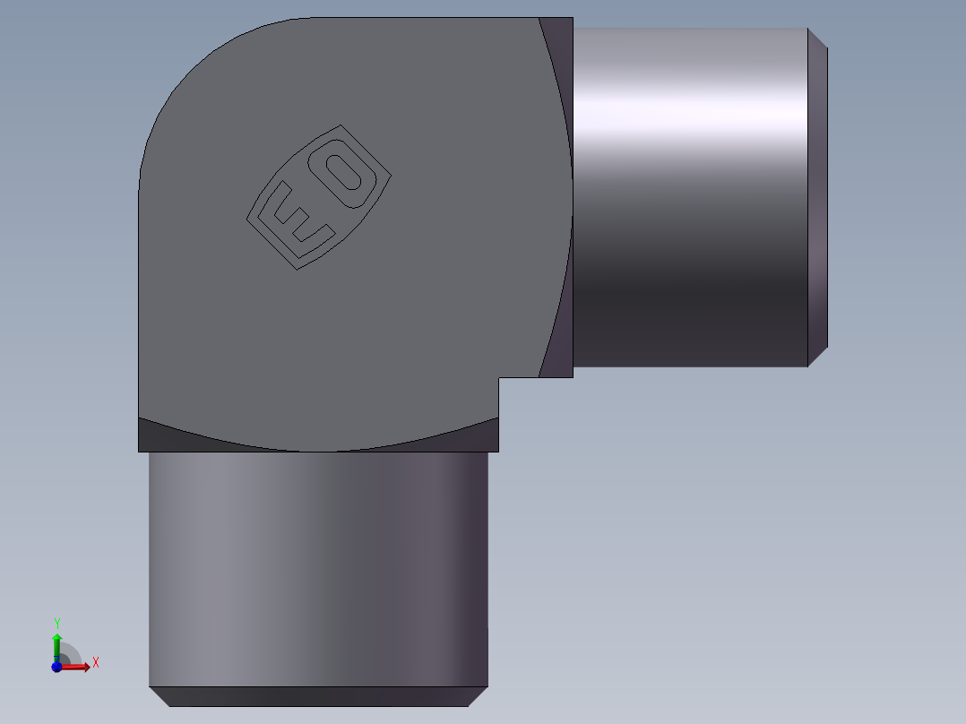弯接头-W、1D9-16前视图