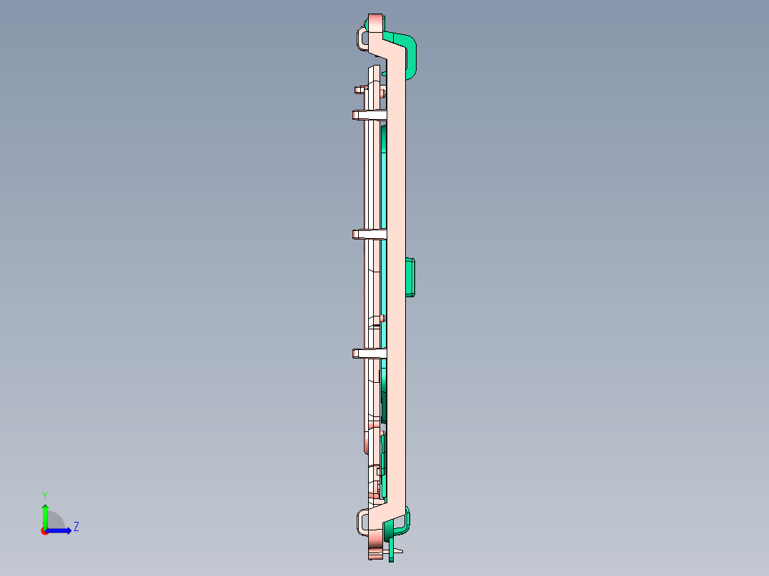 手机喷涂固定夹左视图