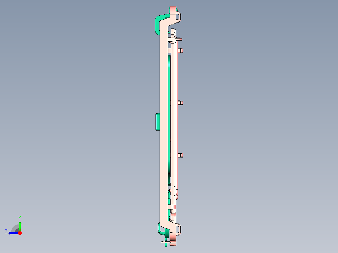 手机喷涂固定夹右视图