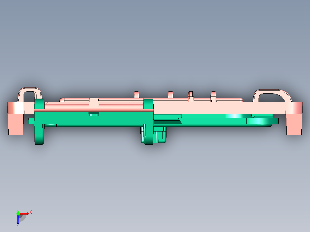 手机喷涂固定夹俯视图