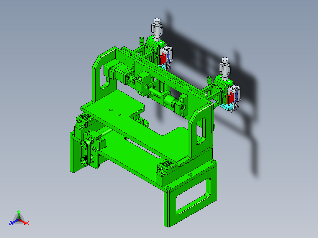 多轴移动的双工位取料机构