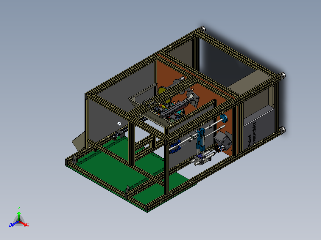 泵体组装拧螺丝机正等轴测图