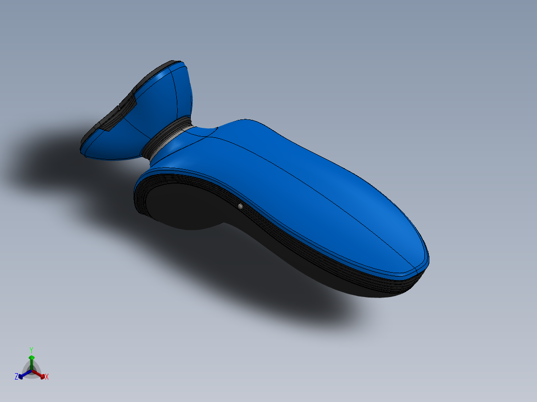 剃须刀、刮胡刀(11)正等轴测图