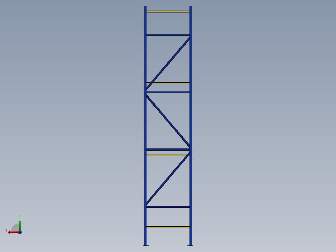 货架、仓库轻型货架后视图