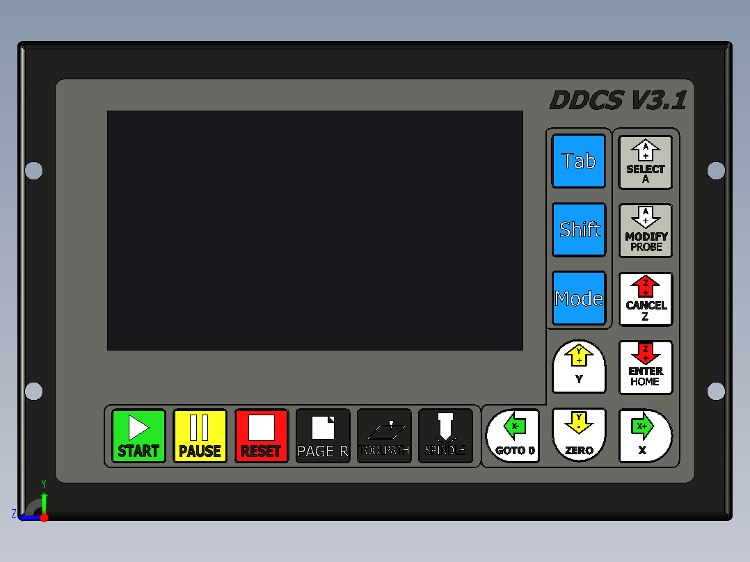 控制屏、屏幕(24)右视图