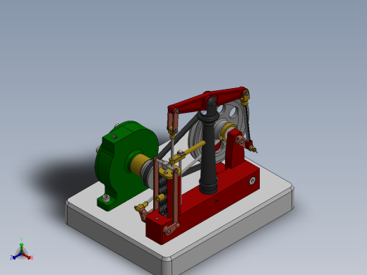 卧式离心泵微型蒸汽机miniature-steam-engine-模型格式为 -sw