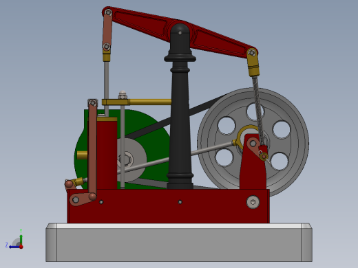 卧式离心泵微型蒸汽机miniature-steam-engine-模型格式为 -sw右视缩略图