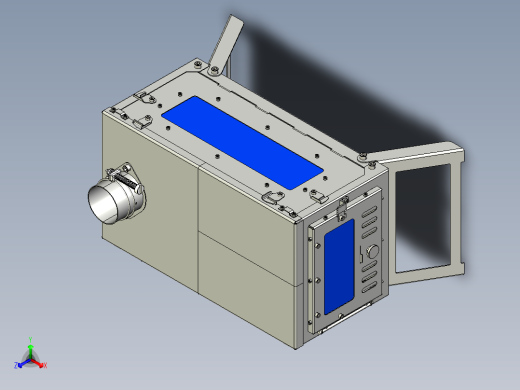 可折叠室外柴火壁炉CAD+三维SW正等轴测缩略图