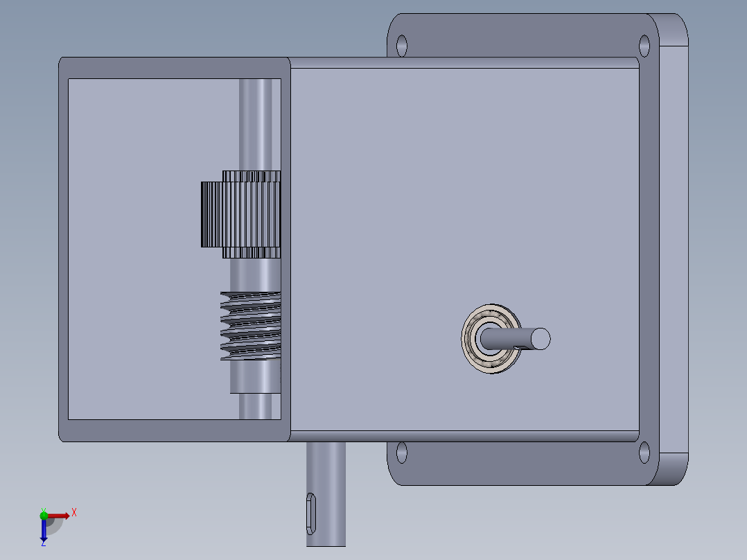 洗模机减速器俯视图