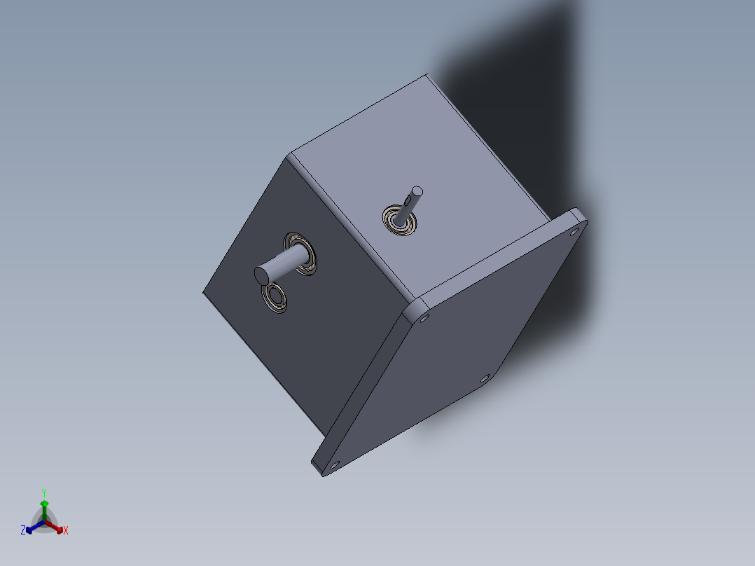 洗模机减速器正等轴测图