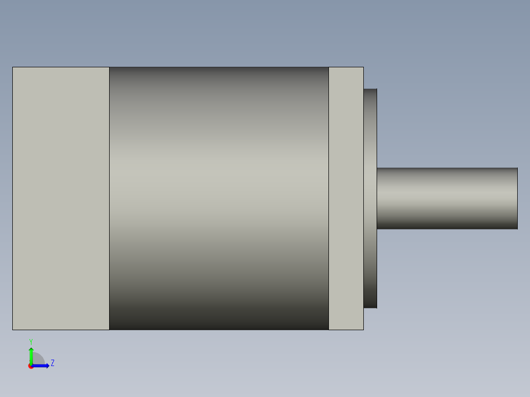 PLF60减速机速比10配60伺服左视图