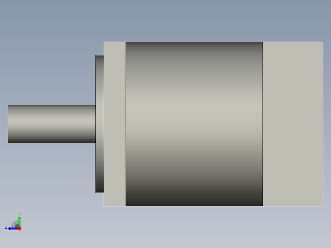 PLF60减速机速比10配60伺服右视图