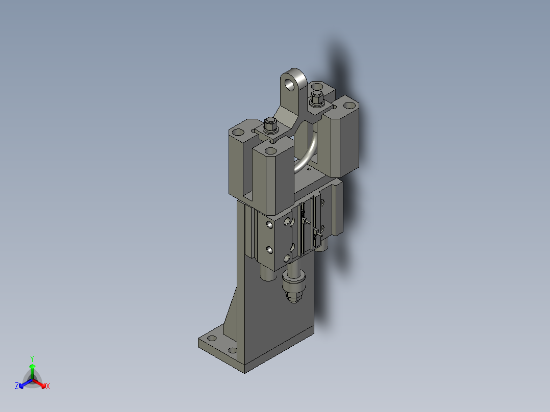 套管单耳举升定位机构正等轴测图