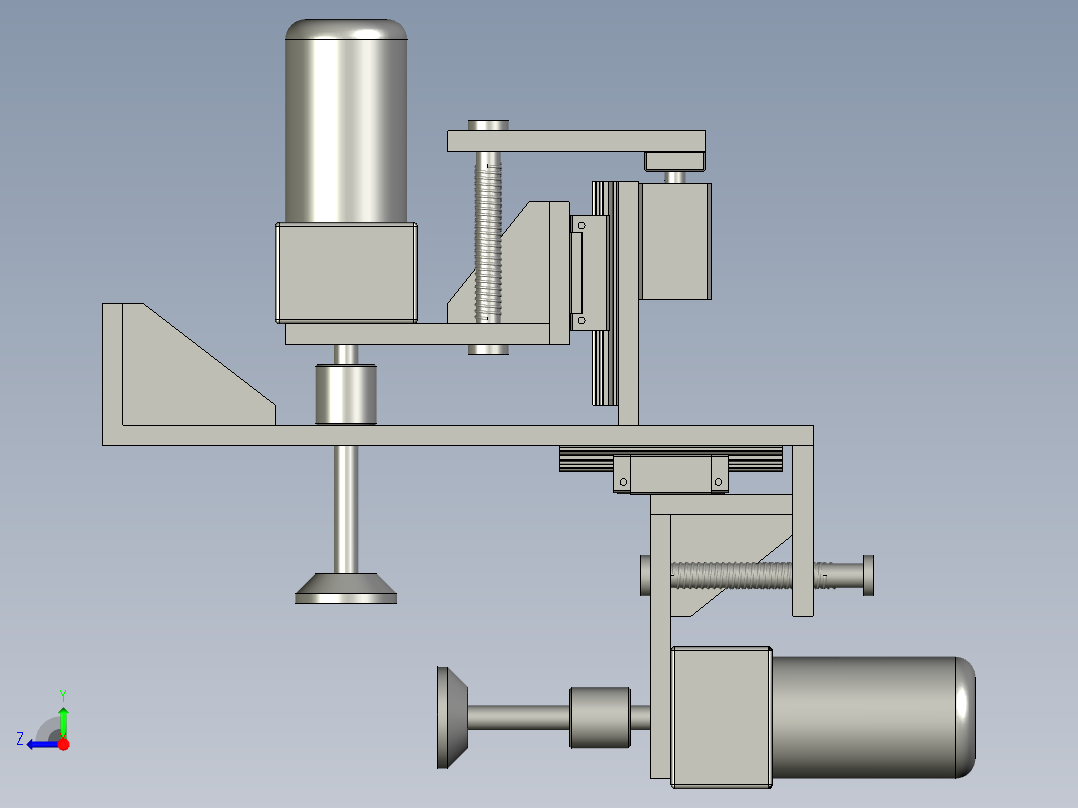 抛光机构总成右视图