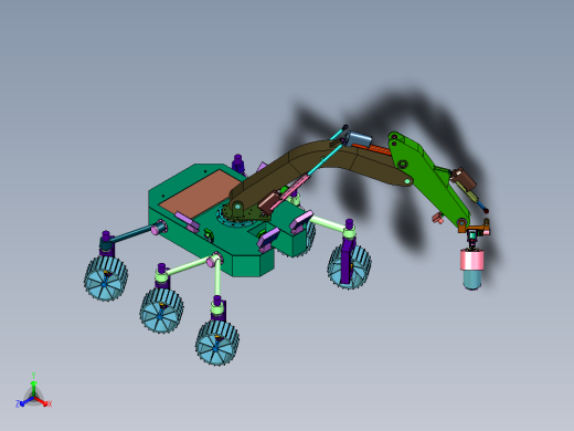全地貌火星采矿车左视缩略图
