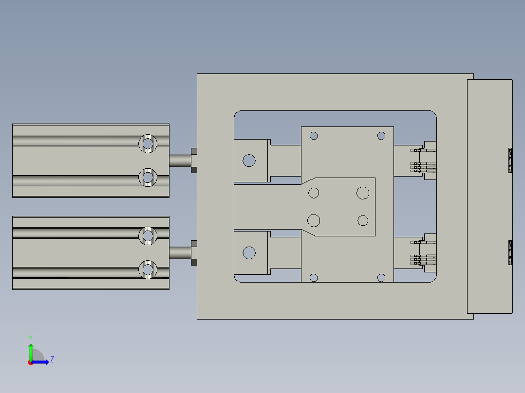 电测产品座左视图