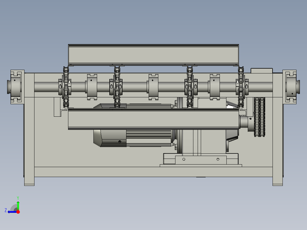 滚子链输送线及输送装置右视图