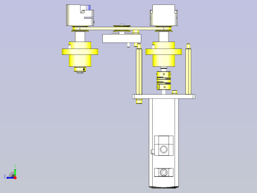 一款工件任意角度旋转机构3D模型右视缩略图