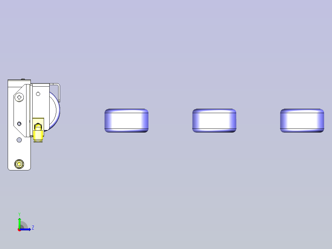 工件姿势变更机构3D图纸左视图