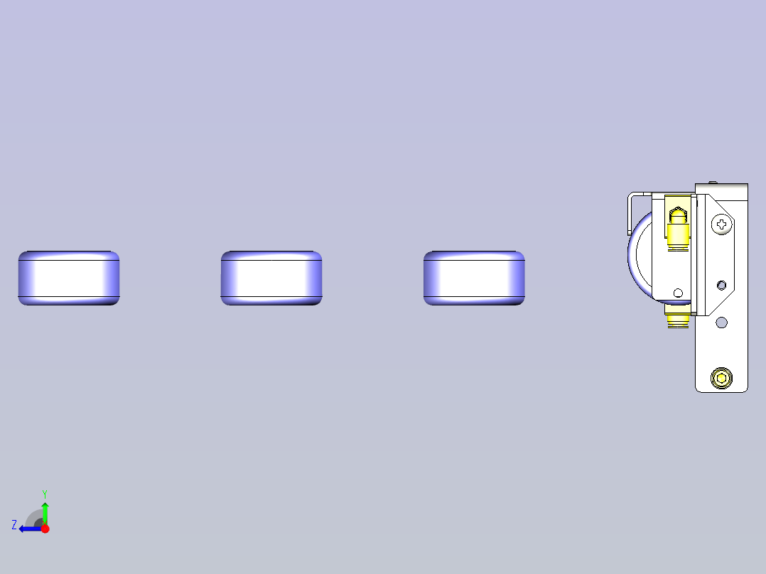 工件姿势变更机构3D图纸右视图